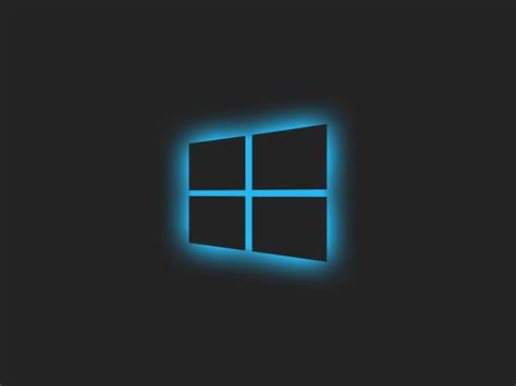 1024x768 Windows 10 Logo Blue Glow 1024x768 Resolution Wallpaper Hd Hi