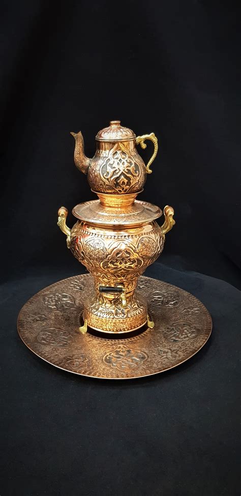 Decorative Samovar Handmade Copper Teapot Turkish Russian Persian