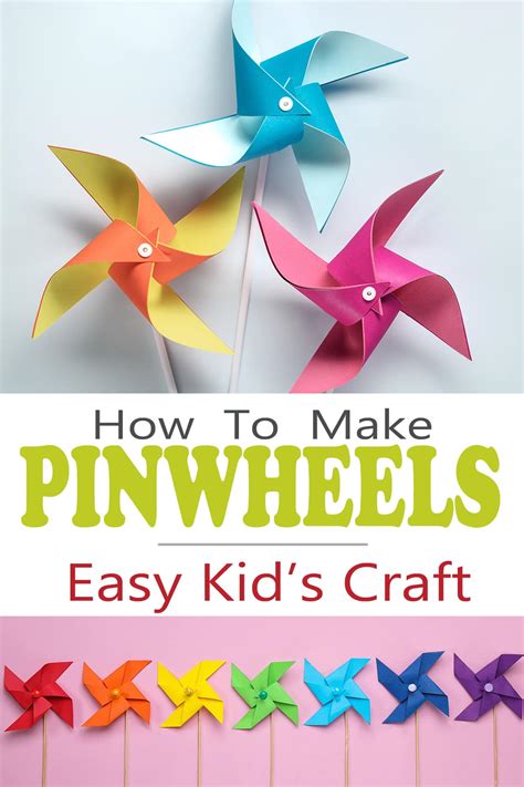 Easy Pinwheel Diy Pinwheel Paper Windmill Crafts For Kids Images And
