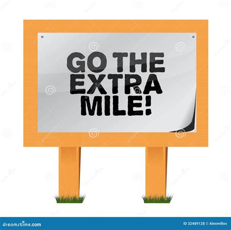 Go The Extra Mile Wood Sign Illustration Stock Illustration