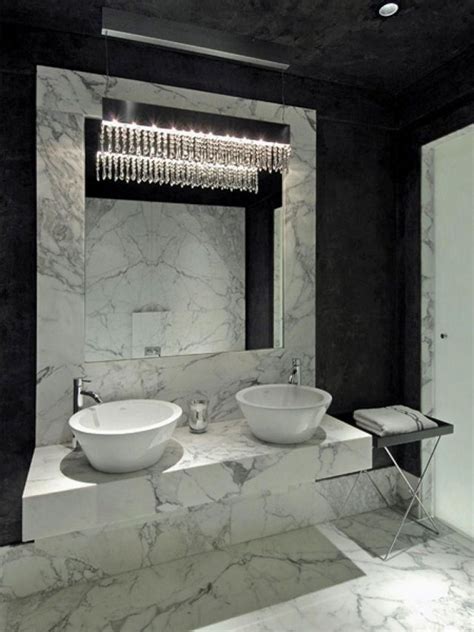 15 Amazing Black And White Monochrome Bathroom Design Ideas