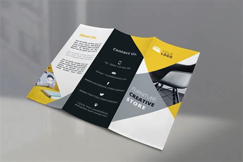 Furniture Trifold Brochures ~ Brochure Templates ~ Creative Market