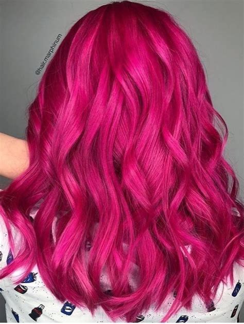 Bright Pink Hair Hot Pink Hair Hair Color Pink Hair Color And Cut