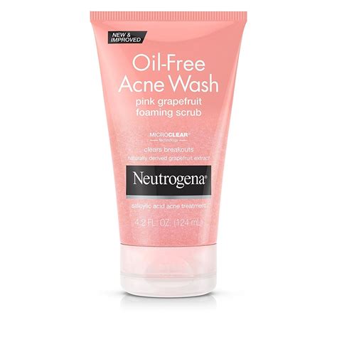 Neutrogena Oil Free Acne Face Wash Pink Grapefruit Foaming Scrub