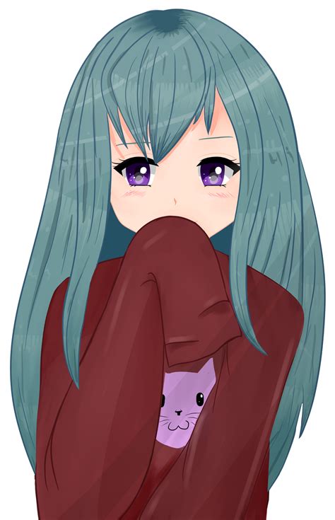 Wixie Cute Blue Haired Anime Girl By Kingparkz On Deviantart