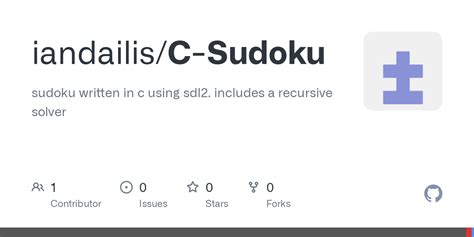 Github Iandailisc Sudoku Sudoku Written In C Using Sdl2 Includes A Recursive Solver