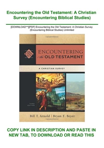 Download Pdf Encountering The Old Testament A Christian Survey