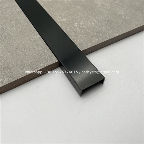 8mm 10mm 125mm Square Edge Brushed Silver External Tile Trim Corner 1
