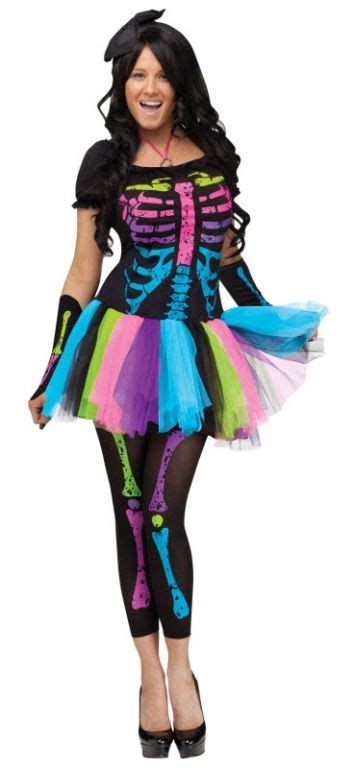 60+ ways to display skulls and skeletons on halloween. Women's Neon Skeleton Costume | Costumes for women ...