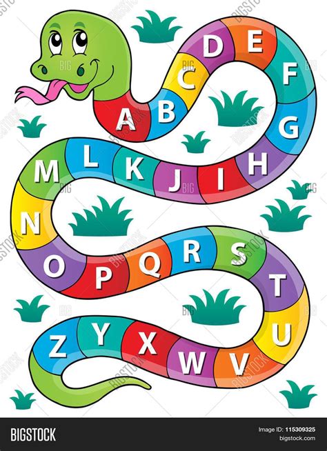Snake Alphabet Theme Vector And Photo Free Trial Bigstock