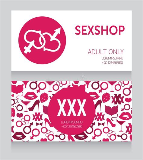 Template Business Card For Sex Shop Stock Vector Illustration Of Pink Free Download Nude Photo