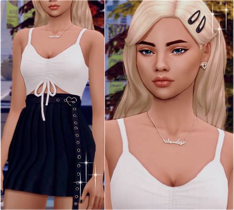 Lookbook 🌙 Hair Clips Necklace Earrings Top Skirt Nails