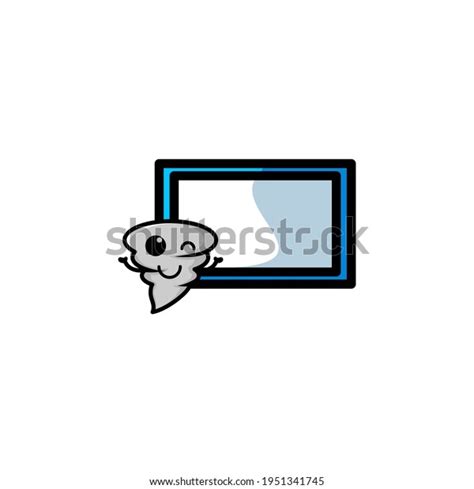 Cute Tornado Mascot Kawaii Cartoon Character Stock Vector Royalty Free