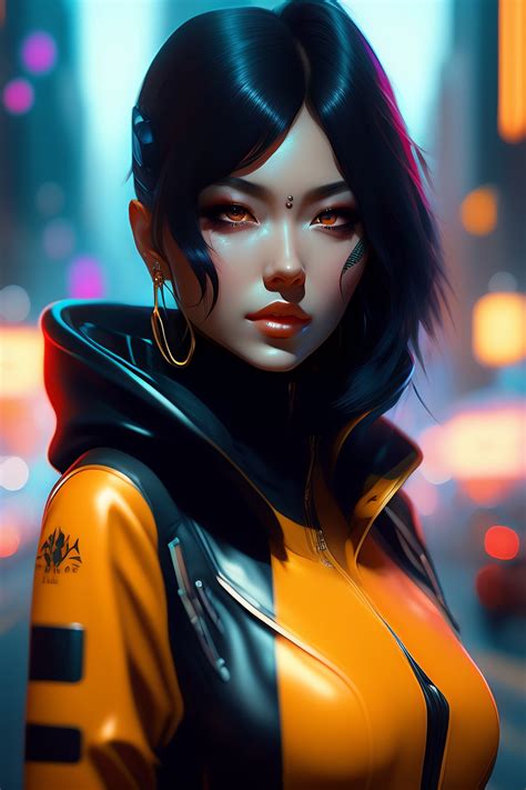 Lexica Cyberpunk Character Masked By Ilya Kuvshinov And Greg