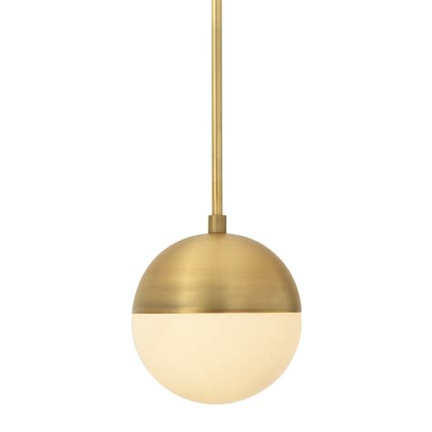 Rated 4 out of 5 stars. Lights.com | Ceiling Lights | Pendant Lighting | Powell Pendant with Hooded White Globe, Aged Brass