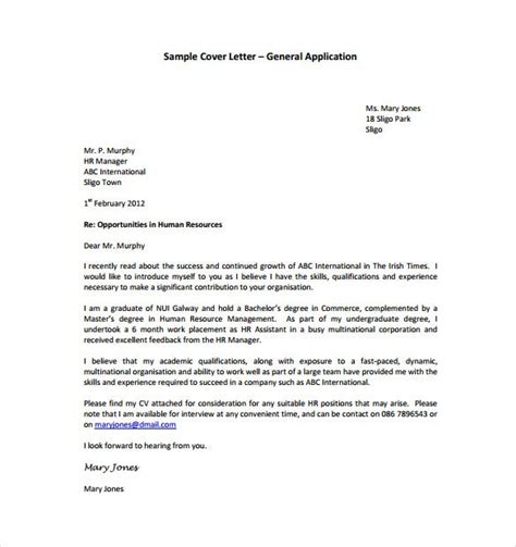 Application letter sample for any position pdf. 18+ General Cover Letter Templates - PDF, DOC | Free ...