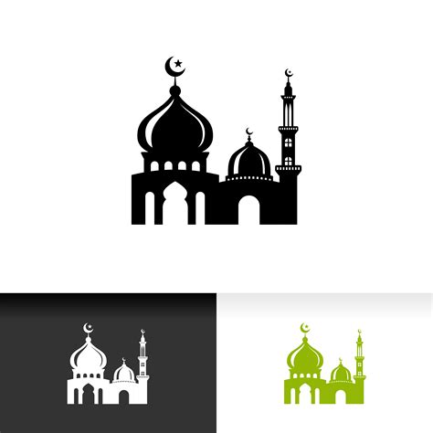 Mosque Silhouette Vector Illustration Design Template Mosque Symbol