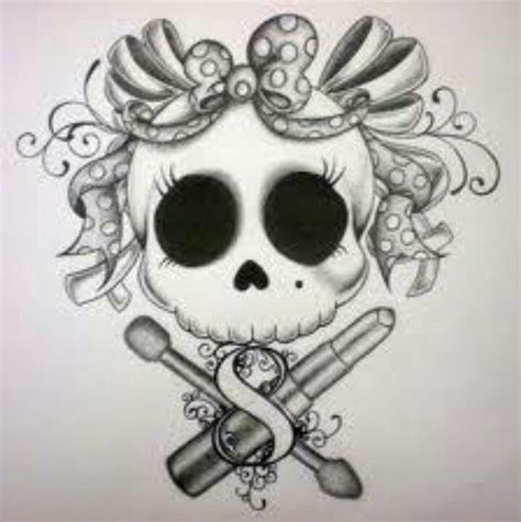 Explore Tattoo Ideas Bow Tattoos And More Girly Skull Tattoos Bow