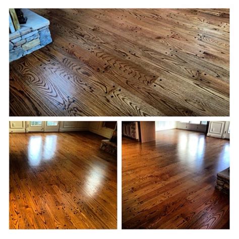 Project by the flooring artists in aurora, co. Solid Red-oak floor stained with a Early American stain ...