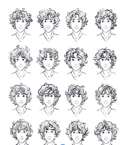 Simple Curly Boy Hair Drawing Easy Drawing Ideas