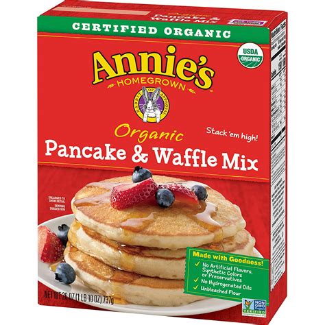 Annies Organic Pancake And Waffle Mix Box 26 Oz Pack Of 8 Walmart