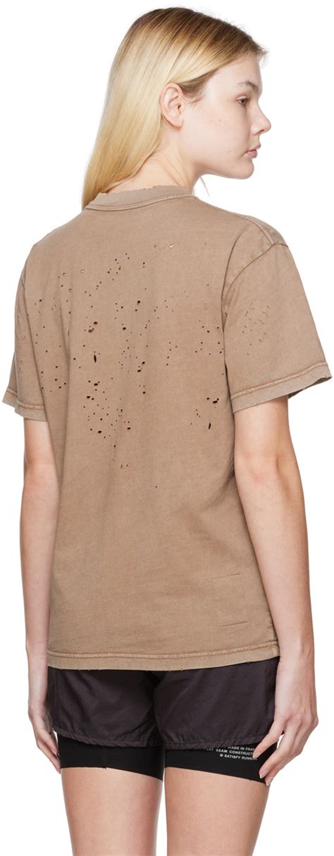 Satisfy Ssense Exclusive Brown Mothtech T Shirt Satisfy