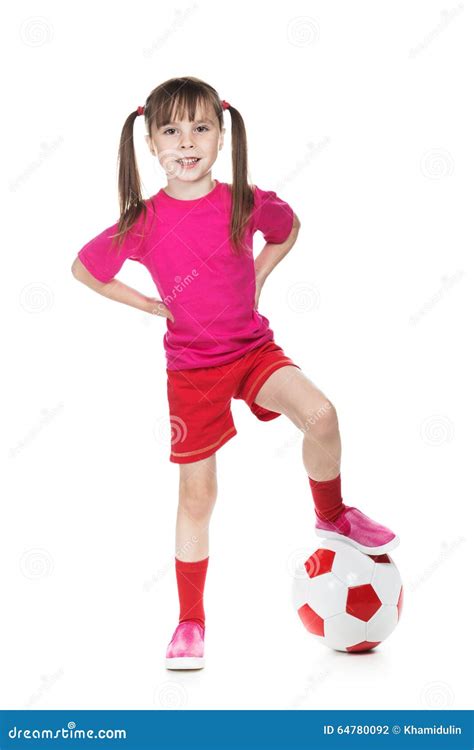 Girl On The Football Field Fashion Urban Style Stock Photo