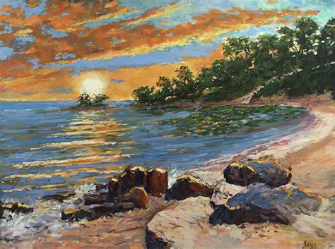 Days End Painting By Steve Nash Fine Art America