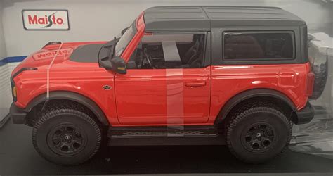 Ford Bronco Wildtrak 2021 In Red 118 Scale Model From Maisto 31465r