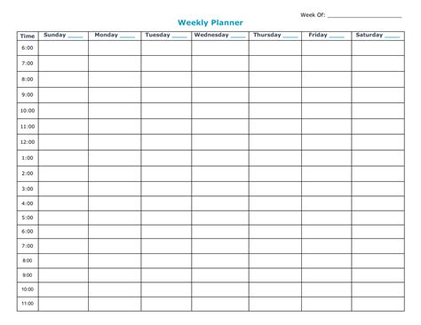 Weekly Planner Template Blue Download Printable Pdf Templateroller