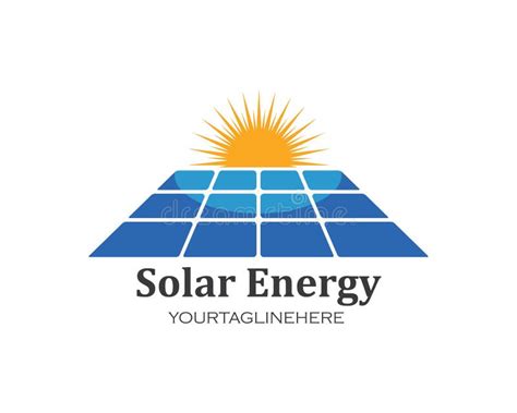 Logotipo Del Panel Solar Icono Vectorial De La Energía Natural