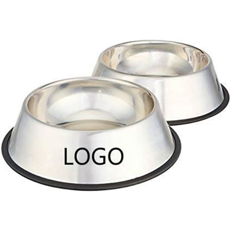 Stainless Steel Dog Bowl 30 Oz Custom Logorp 0729red River Promos