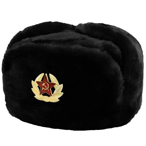 russian winter army hat ushanka with soviet badge free shipping ebay