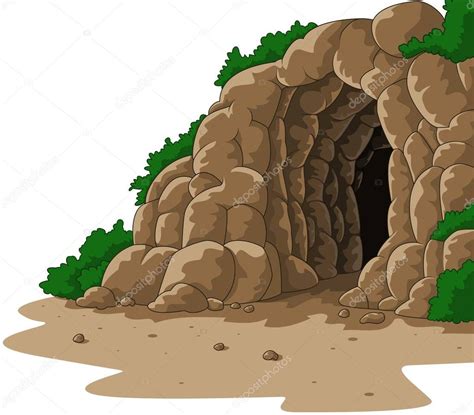 Cartoon Cave Isolated On White Background — Stock Vector © Tigatelu