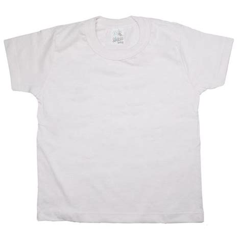 Camiseta Infantil Lisa Básica Malha 100 Algodão Branca Só Malhas