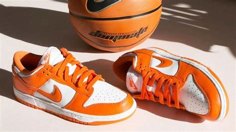 The Nike Dunk Low Looks Fiery In Orange Blaze Upcoming Sneaker