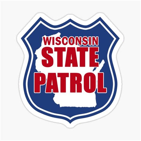 Wisconsin State Patrol Logo Emblem Badge Shield Patch V2 Sticker