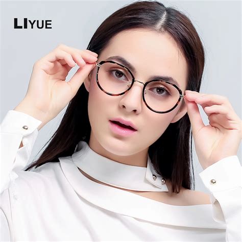 LIYUE Korean Gold Eye Glasses Frames For Women Brand Design Glasses Women Optical Vintage