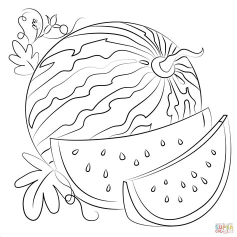 Watermelon Coloring Page Free Printable Coloring Pages