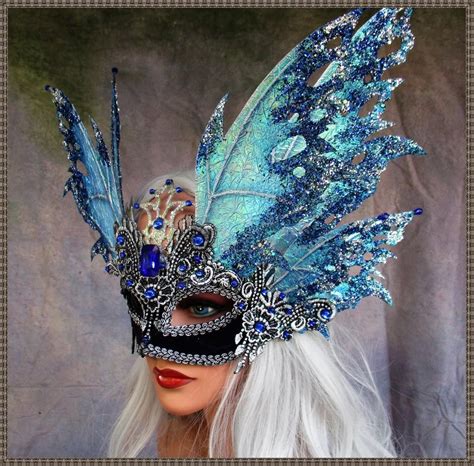 Fairy Wings Maskiridescent Bluesilverfree Etsy In 2020 Masquerade