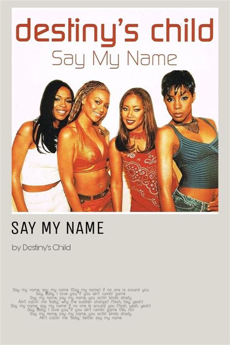 Destinys Child Say My Name Music Poster Destinys Child Say My Name