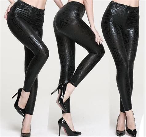 Buy New Sexy Women Snakeskin Leggings Faux Leather