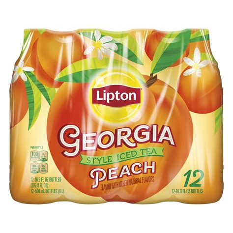 Georgia Peach Iced Tea Lipton 12 X 17 Fl Oz Delivery Cornershop By Uber