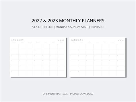 Monthly Planner Keep In Mind Letter Size Calendar Months