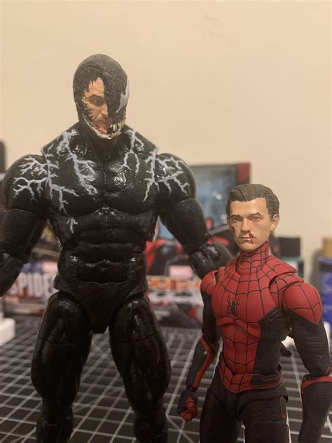 Custom Venom Figures Stand With Shf Spiderman Rmarvellegends