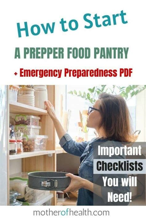How To Start A Prepper Food Pantry Pdf Checklist Prepper Food