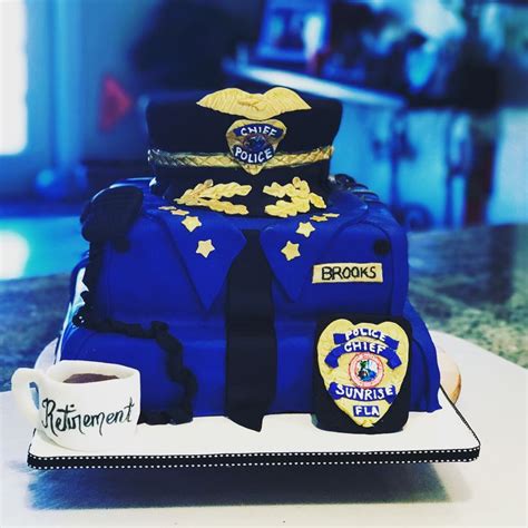 Police Chief Retirement Cake Sdscakes Retirement Cakes Sweets Cake