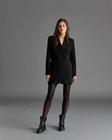 Corrine Black Blazer Dress Womens Designer Dresses Steve Madden Canada