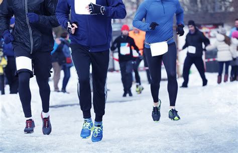 Marathon Race On Winter Street Crystal Valley