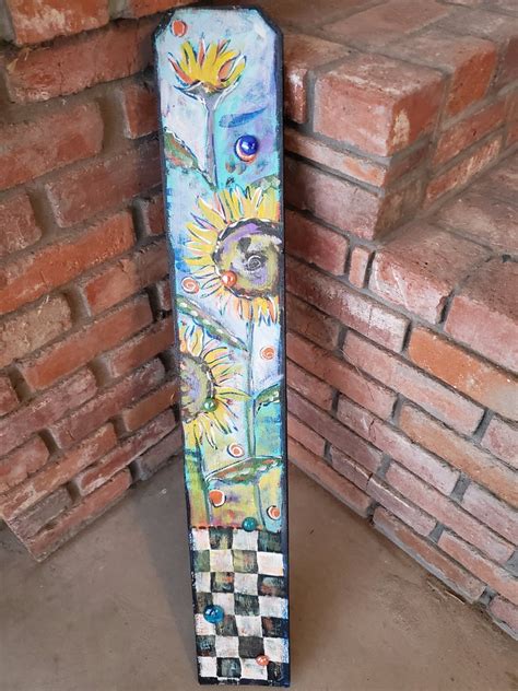 Backyard fences garden fencing fence landscaping landscaping contractors contemporary landscape the main reason you need a tall garden fence for most of the us is because of deer. Fence Picket, Hand painted, 36 inches tall in 2020 | Hand ...